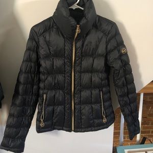 Black Michael Kors short down puffer.